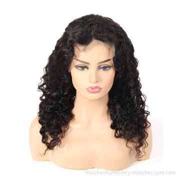 Best Wholesale Cuticle Aligned Hair Loose Deep Brazilian Virgin Hair Wigs 13X6 180% Density Pre-plucked Swiss lace Wig